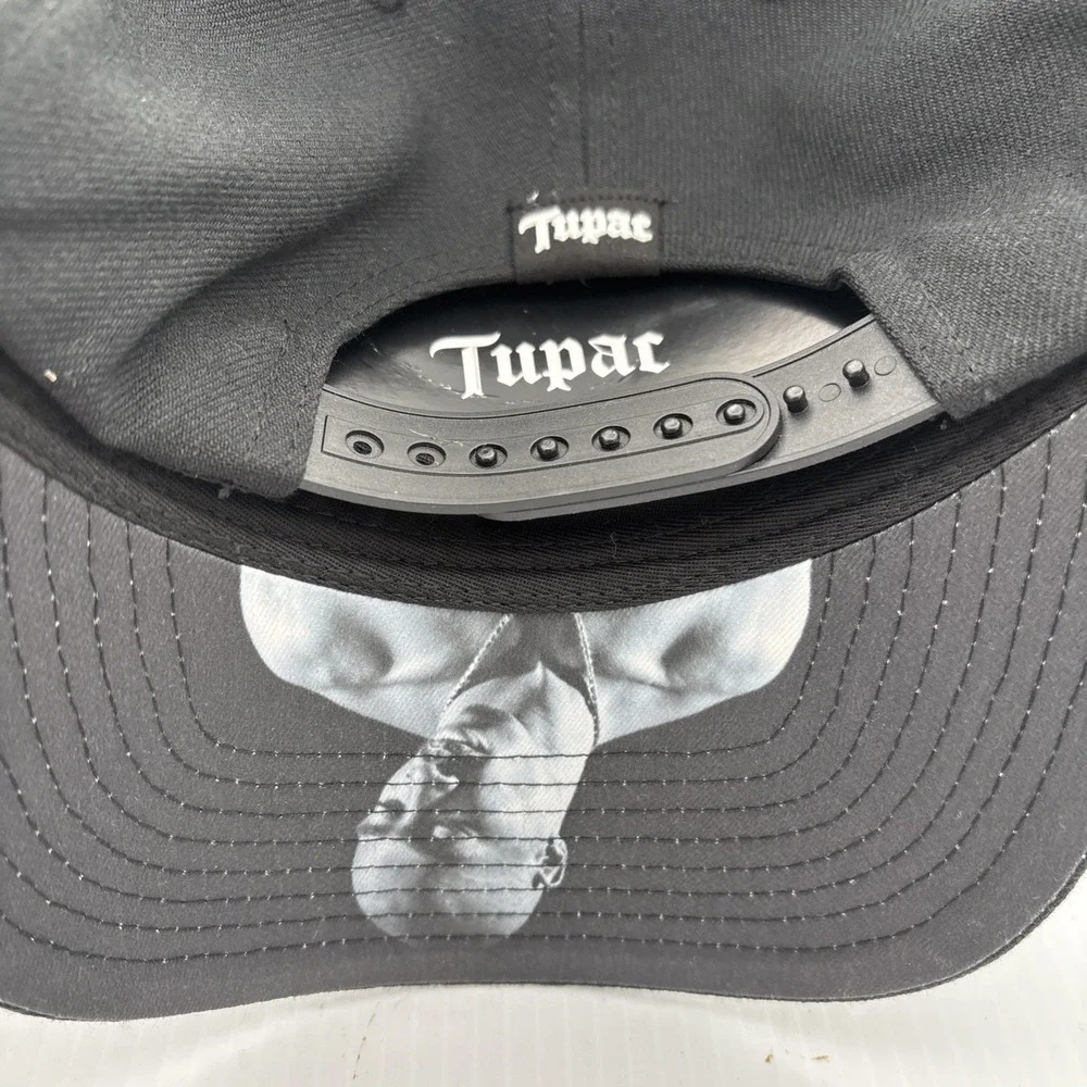 2pac 90s Embroidered Mesh Snapback Trucker Hat Black Lids Exclusive Retro Cap